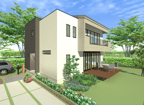 大きな吹き抜けのある家