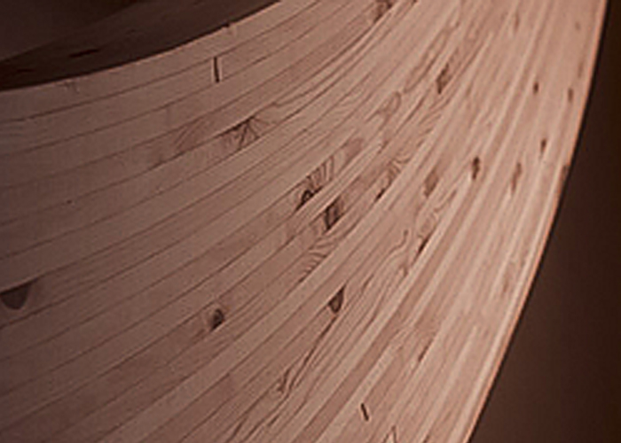 構造部材に強靭な集成材を使用